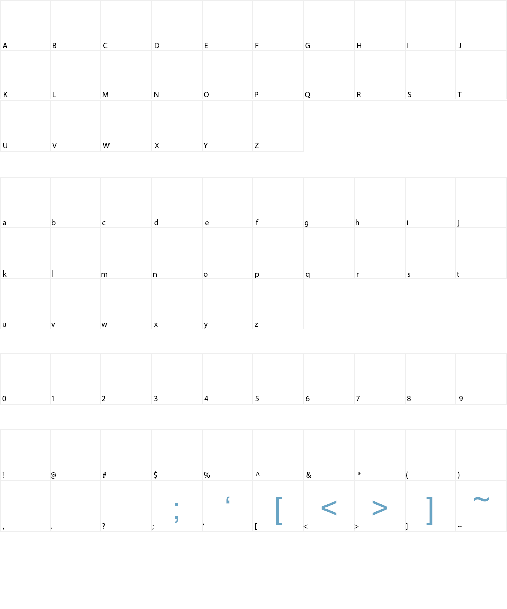 LMS Bird Watching Font Character